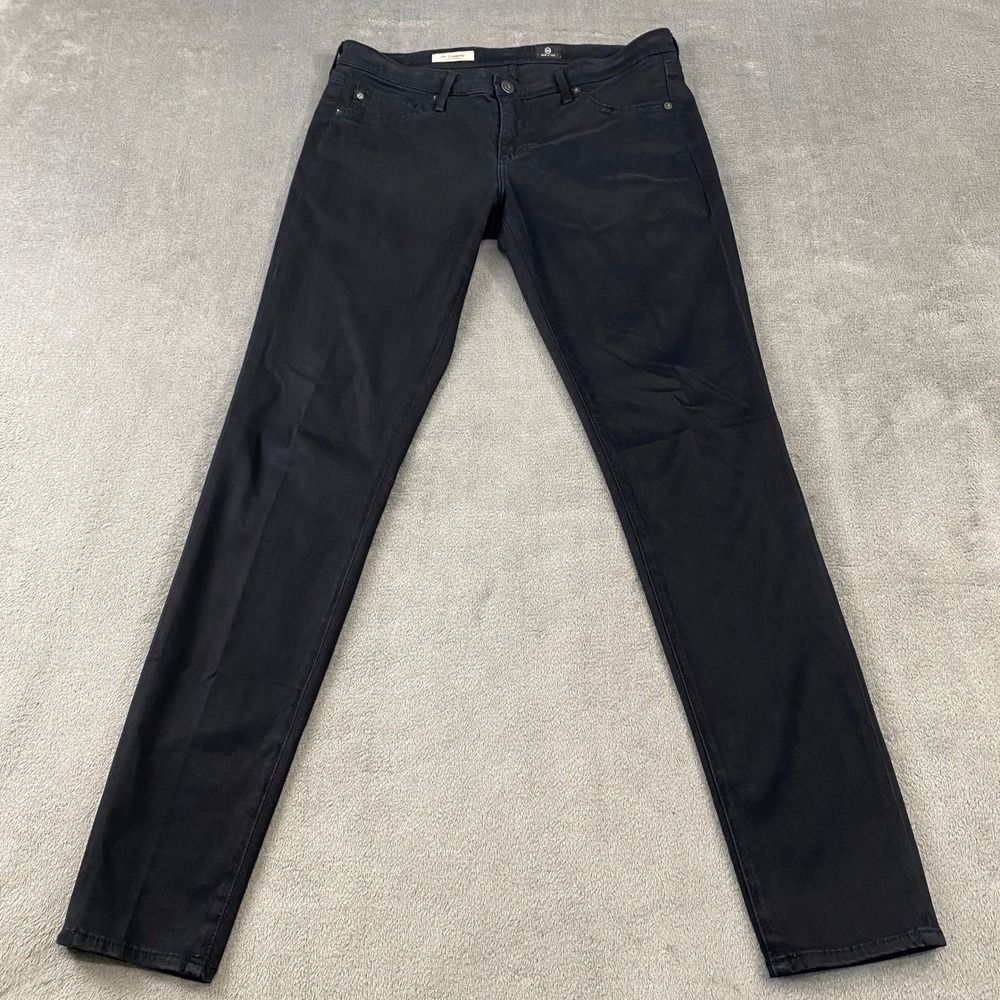 AG Adriano Goldschmied The Legging Super Skinny Black Jeans Women's Size 31R‎